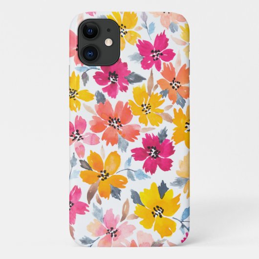 ゆっスタイリッシュカラフルたフローラ水色の花 Case-Mate iPhoneケース (裏面)
