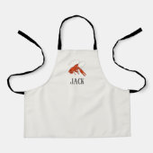 ゆでたザリガニの名パーソナライズされた前 エプロン (正面)