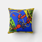 ゆでたザリガニ抽象芸術 クッション (裏面)