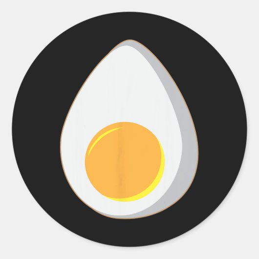 ゆで卵クールプレゼント ラウンドシール (正面)