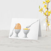 ゆで卵グリーティングカード カード (黄色い花)