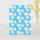 ゆで卵3D カード (黄色い花)