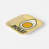 ゆで懸命!懸命おもしろいゆで卵ユーモア ペーパープレート (傾斜あり)