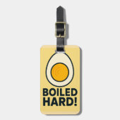 ゆで懸命!懸命おもしろいゆで卵ユーモア ラゲッジタグ (正面縦)