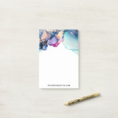 *~*ゆみティール(緑がかった色)ターコイズ金ゴールドAP29はっきりした抽象芸術 ポストイット (デスク上)