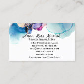 *~*ゆみティール(緑がかった色)ターコイズ金ゴールドAP29ギルドはっきりした 名刺 (裏面)