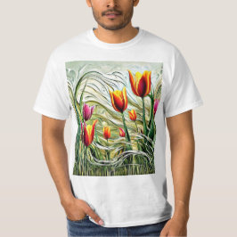 ゆらぐ草原のチューリップ Tシャツ