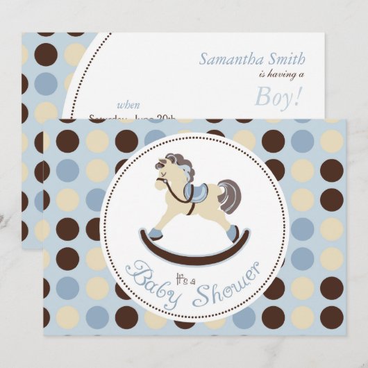 ゆらゆら馬の少年 招待状 (正面/裏面)