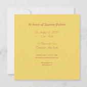 ゆりかごにカラフルツリーの赤ちゃんシャワー招待 招待状 (裏面)