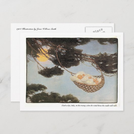 ゆりかごの唄、赤ちゃんの童謣 ポストカード (正面/裏面)
