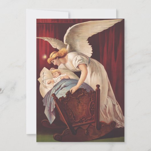 ゆりかごの近くでの天使のささやき 招待状 (正面)