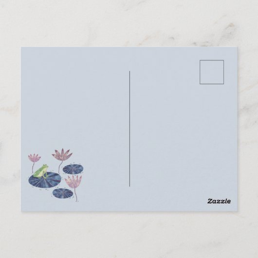 ゆりパッドのカエル赤ちゃんシャワーありがとう ポストカード (裏面)