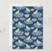 ゆりパッドのカエル赤ちゃんシャワーサンキューカード 招待状 (裏面)