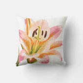 ゆりピンクの花 | 美絵を描 クッション (裏面)