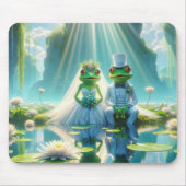 ゆり結婚の上のカエル マウスパッド (正面)