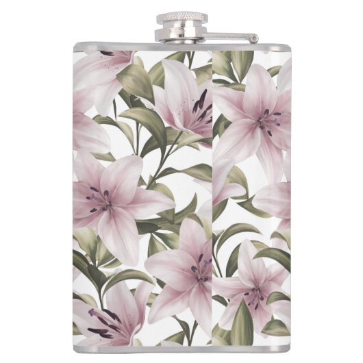 ゆり花。花柄 フラスク (裏面)