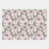 ゆり花。花柄 ラッピングペーパーシート (正面3)