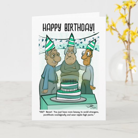 ゆるいグリーティングカード カード (黄色い花)