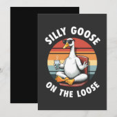 ゆるいダックの瞑想ヨガレトロ 招待状 (正面/裏面)