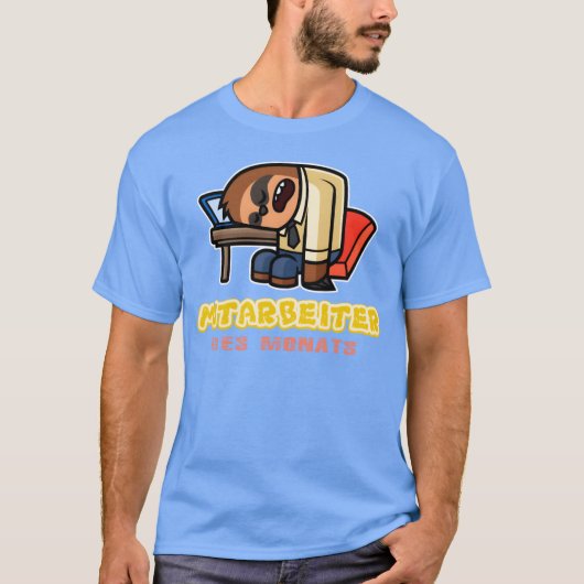 ゆるいナマケモノの動物ファミリー Tシャツ (正面)