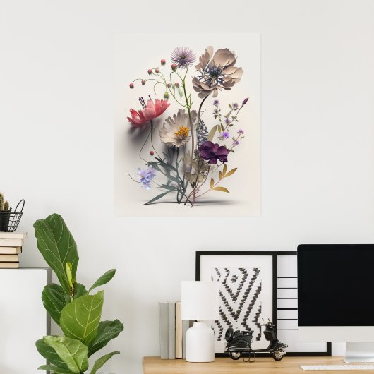 ゆるい花 ポスター (ホームオフィス)