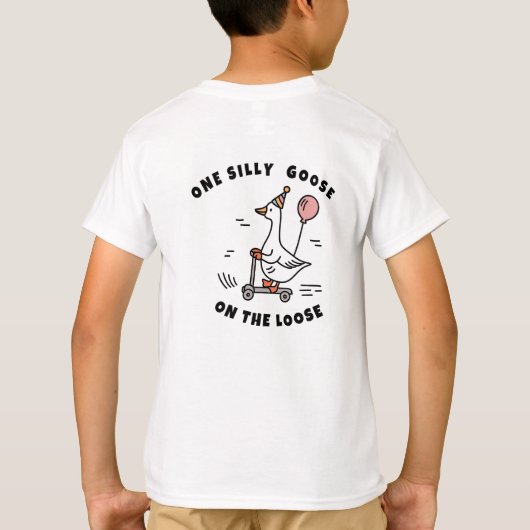 ゆるい間抜けTシャツにグースおもしろいを一つ Tシャツ (裏面)