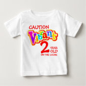 ゆるい鮮やか幼児のTシャツに注意2 ベビーTシャツ (正面)