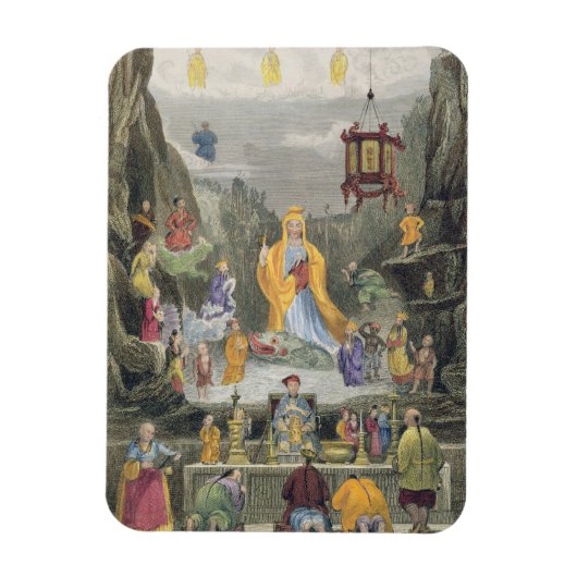 「ゆん石の石」寺の祭壇作品、ティン – マグネット (縦)