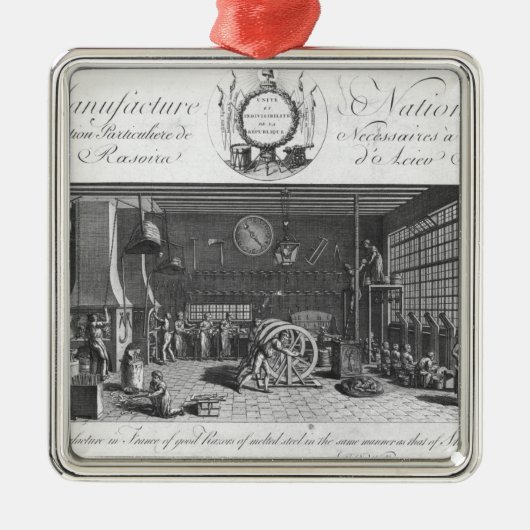 よいかみそりのフランスの唯一の製造 メタルオーナメント (正面)