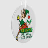 よいが言いますクリスマスの小妖精や小人をあって下さい オーナメント (正面)