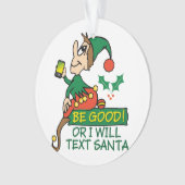 よいが言いますクリスマスの小妖精や小人をあって下さい オーナメント (正面)