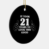 よいこれを見るために21年かかりました セラミックオーナメント (右)