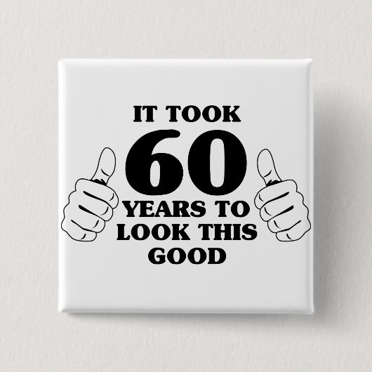 よいこれを見るために60年かかりました 缶バッジ (正面)