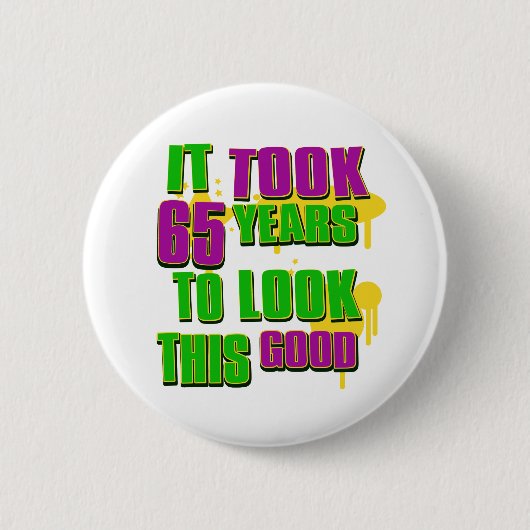 よいこれを見るために65年かかりました 缶バッジ (正面)