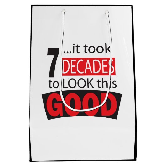 よいこれを見るために7十年かかりました ミディアムペーパーバッグ (裏面)