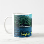 よいすべては湖で起こります コーヒーマグカップ (左)