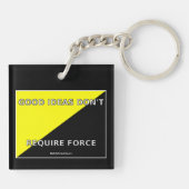 よいアイディアは力のキーホルダーを要求しません キーホルダー (裏面)