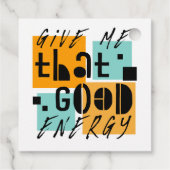 よいエネルギーオレンジの陽性私を与えて下さい フェイバータグ (裏面)