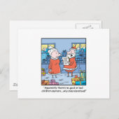 よいクリスマスの漫画サンタおよび悪いリスト シーズンポストカード (正面/裏面)