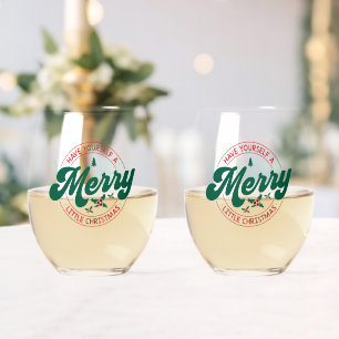 よいクリスマスを ステムなしワイングラス