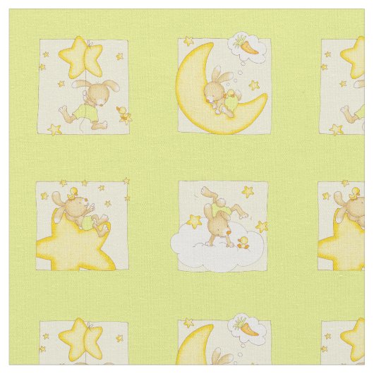 よいノウサギ日 ファブリック (クローズアップ)