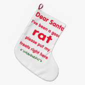 よいラット ラージクリスマスストッキング (正面 (吊り時))