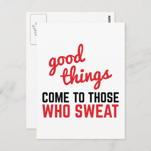 よい事によって来られる汗体育館の引用文 ポストカード (正面/裏面)