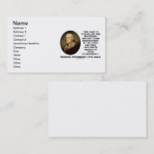 よい人命の幸福のトーマス・ジェファーソンの心配 名刺 (正面/裏面)