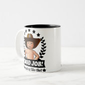 よい仕事のベビーのマグ ツートーンマグカップ (正面左)