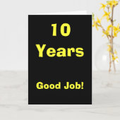 よい仕事10年の! カード (黄色い花)