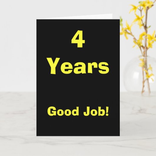 よい仕事4年の! カード (黄色い花)