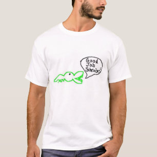 よい仕事Schreiber (縞で飾ります) Tシャツ