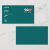 よい動物の好み-可変性の背景色 名刺 (正面/裏面)