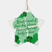 よい友人およびシャムロック セラミックオーナメント (右)
